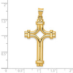 Kép betöltése a galériamegjelenítőbe: 14k Yellow Gold Cross Polished Pendant Charm
