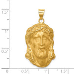 Lade das Bild in den Galerie-Viewer, 14k Yellow Gold Jesus Christ Face Head Pendant Charm
