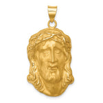 Ladda upp bild till gallerivisning, 14k Yellow Gold Jesus Christ Face Head Pendant Charm
