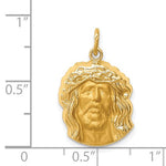 Lataa kuva Galleria-katseluun, 14k Yellow Gold Jesus Christ Face Head Pendant Charm

