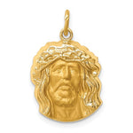 Lade das Bild in den Galerie-Viewer, 14k Yellow Gold Jesus Christ Face Head Pendant Charm
