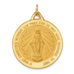 Carica l&#39;immagine nel visualizzatore di Gallery, 14k Yellow Gold Blessed Virgin Mary Miraculous Round Pendant Charm
