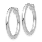 Load image into Gallery viewer, 14k White Gold Non Pierced Clip On Round Hoop Earrings 19mm x 2mm
