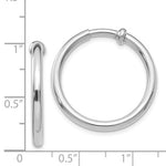 Load image into Gallery viewer, 14k White Gold 24mm x 2.5mm Non Pierced Round Hoop Earrings
