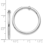 Afbeelding in Gallery-weergave laden, 14k White Gold 29mm x 2.5mm Non Pierced Round Hoop Earrings
