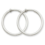 Afbeelding in Gallery-weergave laden, 14k White Gold 29mm x 2.5mm Non Pierced Round Hoop Earrings
