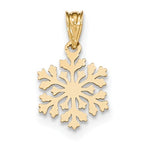 Afbeelding in Gallery-weergave laden, 14k Yellow Gold Laser Cut Snowflake Pendant Charm
