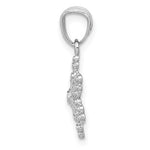Load image into Gallery viewer, 14k White Gold Diamond Cut Snowflake Small Pendant Charm
