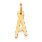 Afbeelding in Gallery-weergave laden, 14K Yellow Gold Uppercase Initial Letter A Block Alphabet Small Pendant Charm
