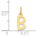 Cargar imagen en el visor de la galería, 14K Yellow Gold Uppercase Initial Letter B Block Alphabet Small Pendant Charm
