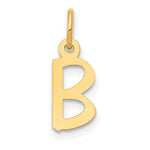 Carregar imagem no visualizador da galeria, 14K Yellow Gold Uppercase Initial Letter B Block Alphabet Small Pendant Charm
